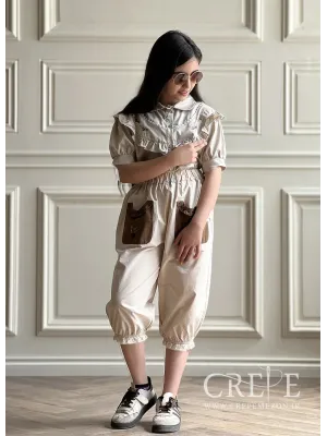 شلوارک جیب طرح گلدان